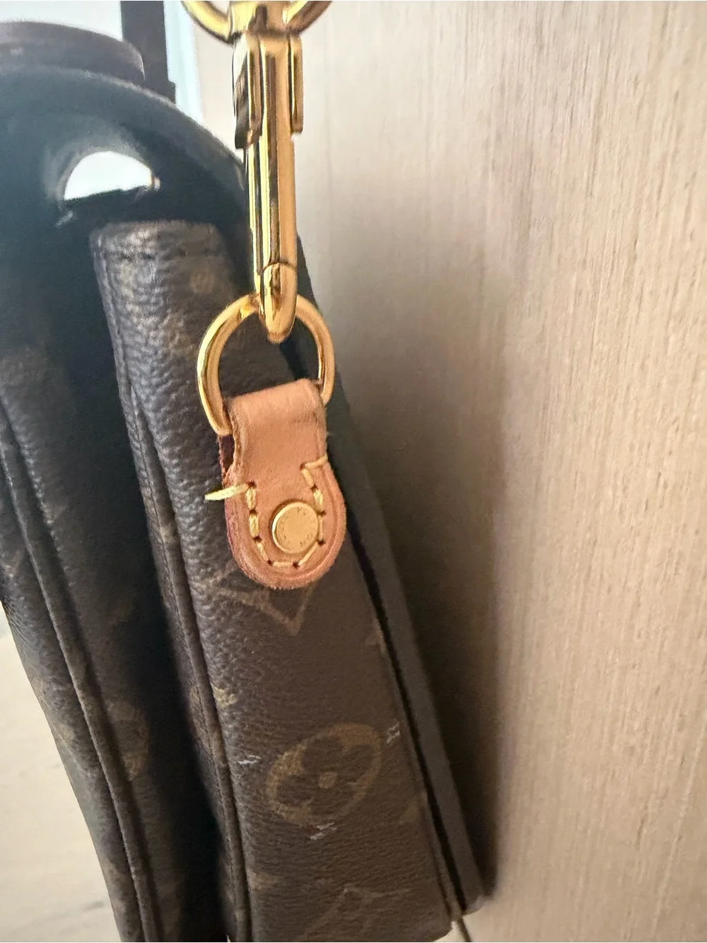 Louis Vuitton Monogram Canvas Crossbody with Gold Hardware